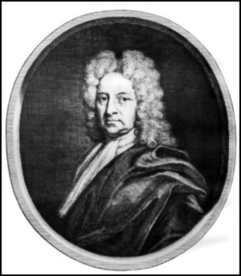 A portrait of the astronomer Edmond Halley, who in 1693 built one of the first mortality tables from the death records of Breslau